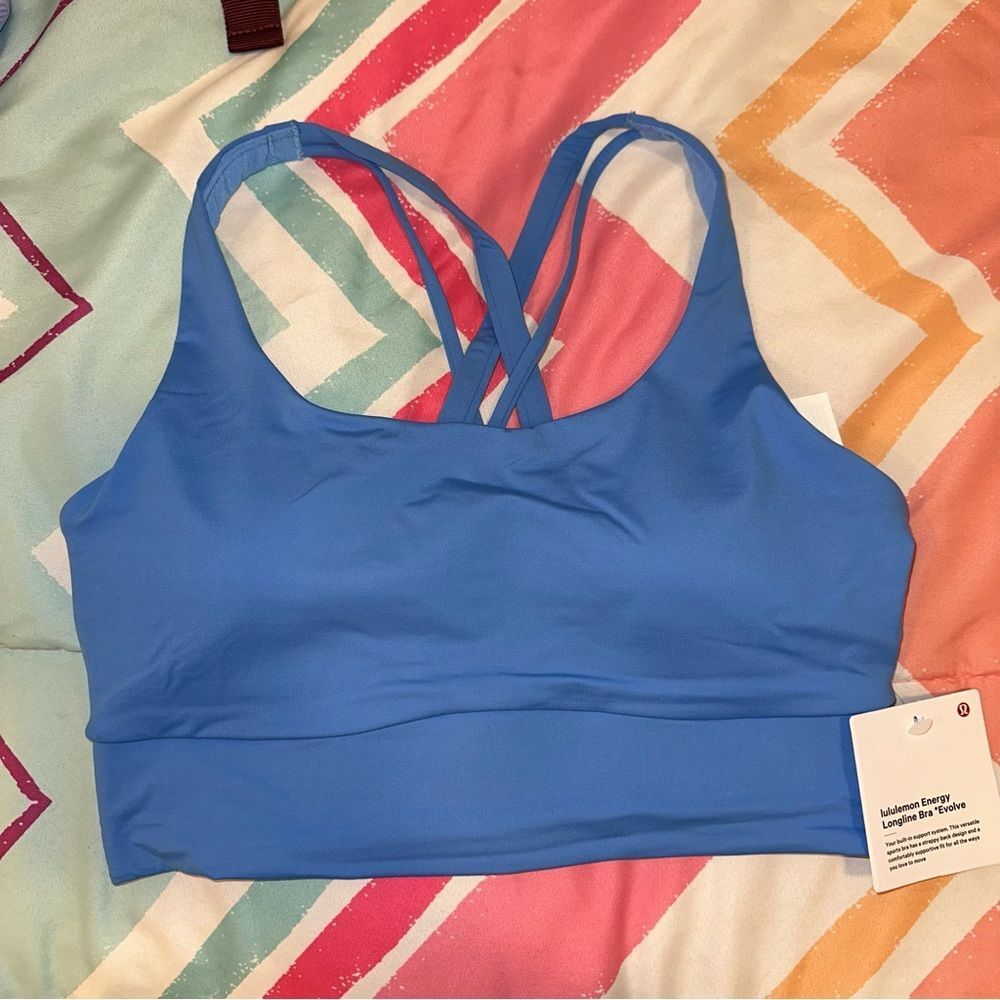 NWT Energy Evolve Longline Bra Small - Pool Party Blue